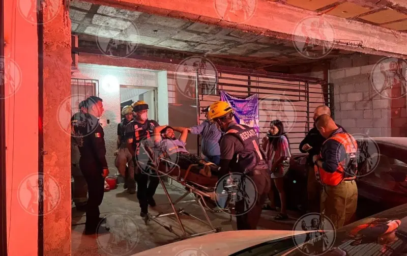 Pareja y tres niños sufren intoxicación por fuga de gas