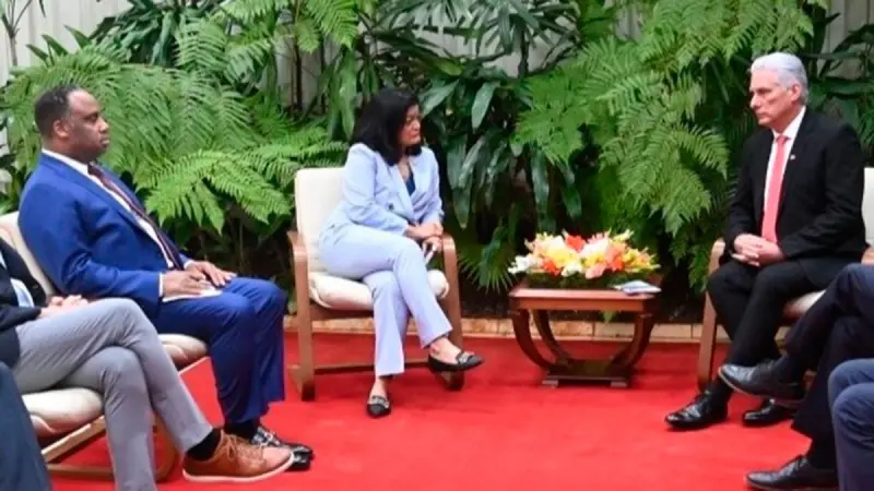 Presidente de Cuba recibe a dos congresistas de EU y reitera disposición al diálogo