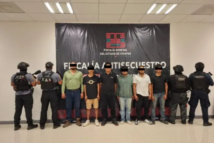 Capturan a 6 presuntos secuestradores que operaban en Tabasco y Chiapas