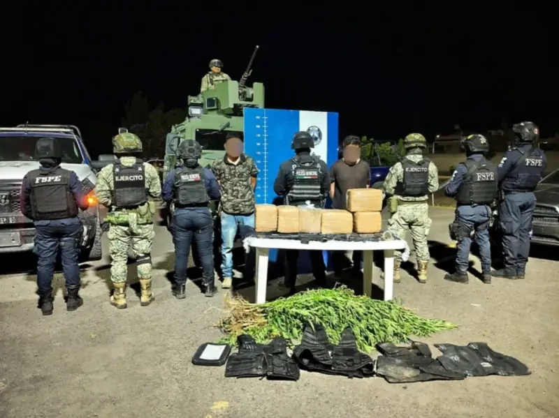 Detienen en Silao a sujetos con droga y armas
