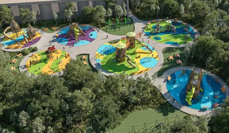 Construye Gobierno de Oaxaca espacio infantil en el Parque Primavera