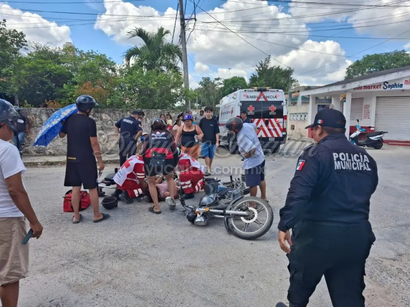 Otro accidente de motos en Tizimín: dos mujeres lesionadas