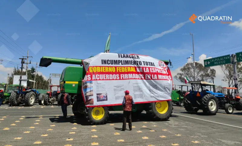 Bloquean Arco Norte y carretera México–Veracruz en Tlaxcala
