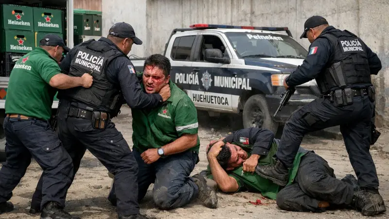 Extorsionan y golpean policías de Huehuetoca a repartidores de cerveza