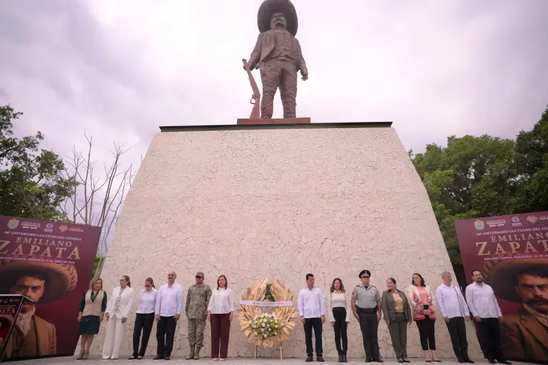 Rocío Nahle reivindica a Zapata como guía de la transformación