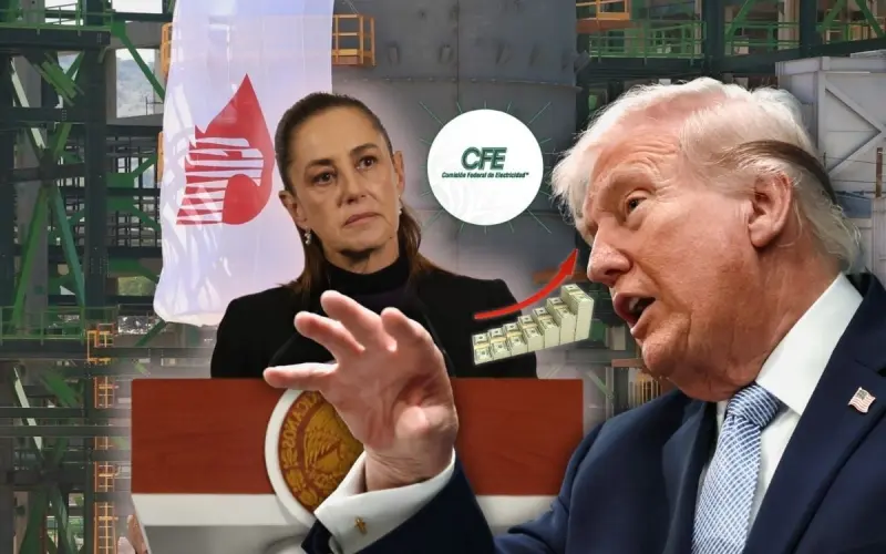Estados Unidos presiona a México para que elimine las ventajas de Pemex y CFE en el T-MEC y abra energía a empresas privadas sin límites en electricidad y combustibles, mientras exhibe la deuda de 2 mil 500 millones de dólares de Petróleos Mexicanos