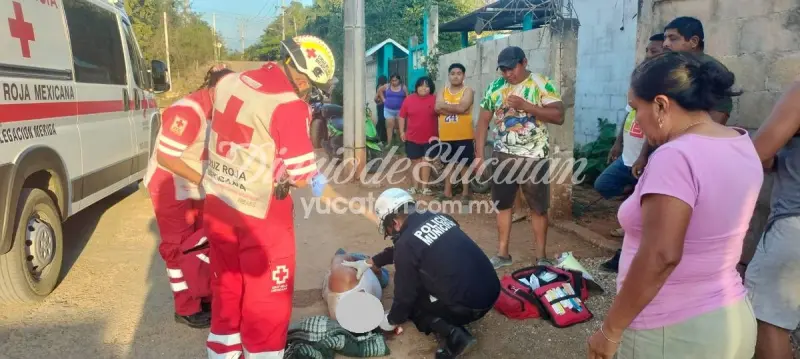 Policía en Tizimín: Auxilian a un hombre lesionado en la vía pública