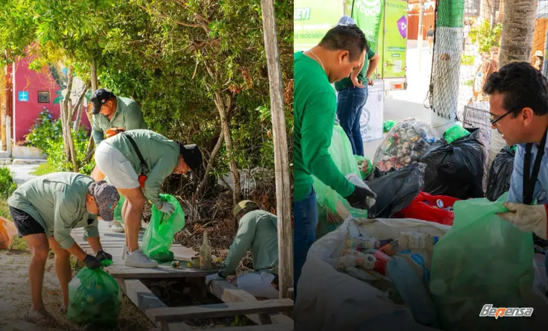 Realiza Bepensa jornada de limpieza y reciclaje en Holbox