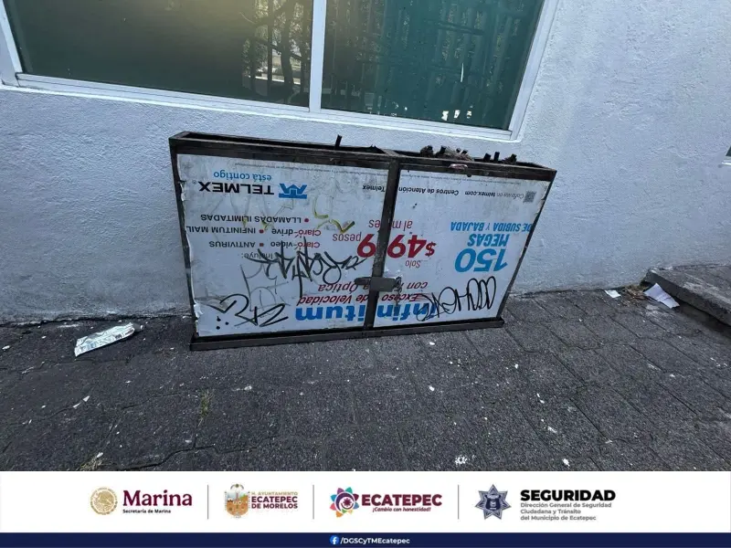 Frustran robo de caja de distribución de telefonía en Ecatepec