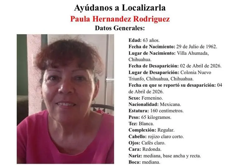 Buscan a adulta mayor desaparecida en la colonia Nuevo Triunfo