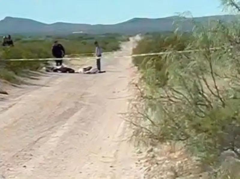 Entre cobijas abandonan 2 cuerpos en carretera de Juárez