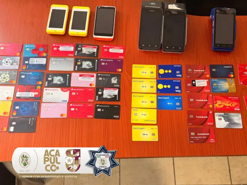 Detienen en Acapulco a 2 por presunto fraude con tarjetas bancarias