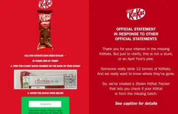 KitKat lanza rastreador para cargamento robado de chocolate
