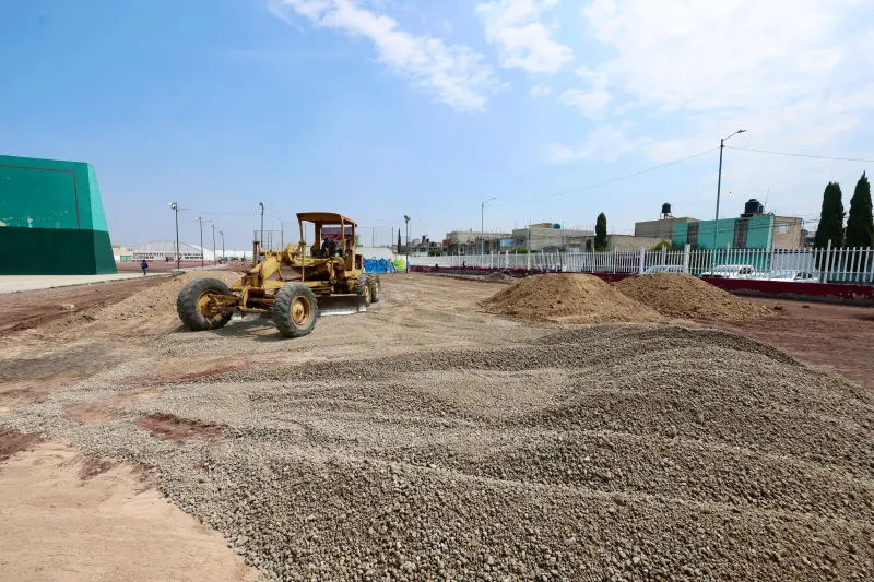 Arranca Chimalhuacán obra deportiva con estrategia Mundial Social