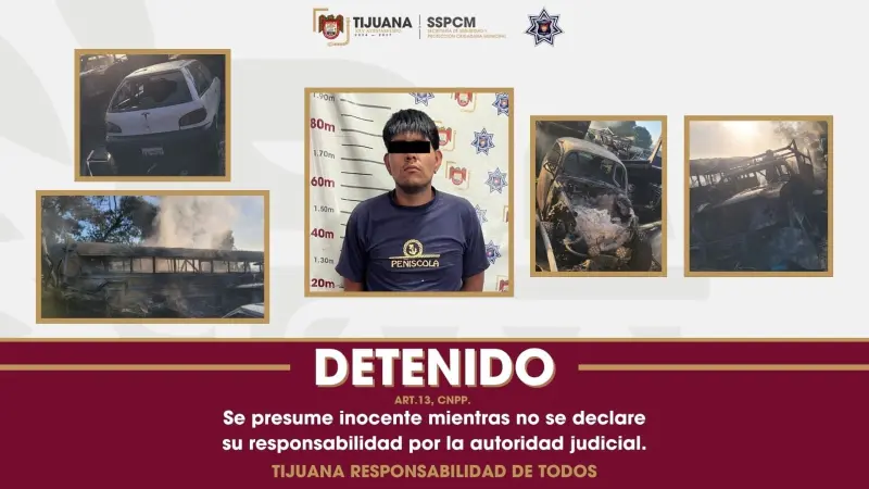 Detienen a presunto responsable de incendio en taller mecánico en la colonia Xochimilco Solidaridad