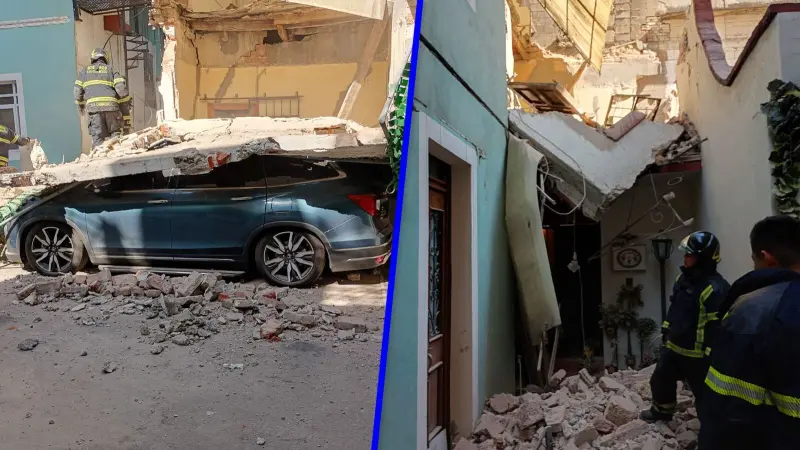 Derrumbe de casa abandonada en la colonia Roma provoca cierres viales: Descartan víctimas (VIDEO)