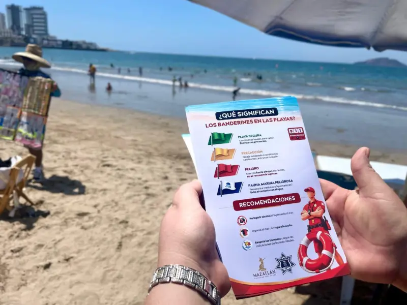 Refuerzan seguridad en playas de Mazatlán