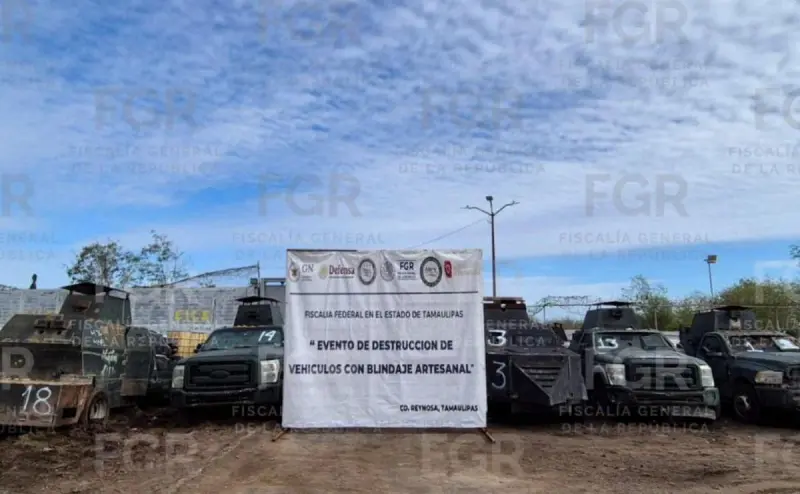 FGR destruye 18 ‘monstruos’ en Tamaulipas; estaban ligados al Golfo y al Cártel del Noreste