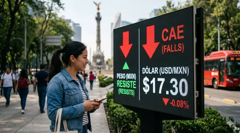 Dólar borra ganancias y cae a $17.30; peso lo mantiene a raya