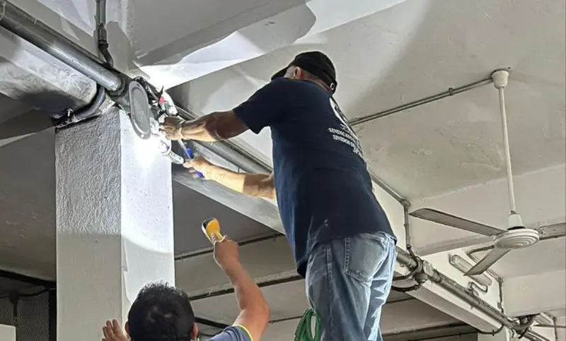 Solucionan falla de electricidad en La Placita