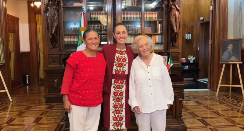 Claudia Sheinbaum se reúne con Elena Poniatowska y Jesusa Rodríguez