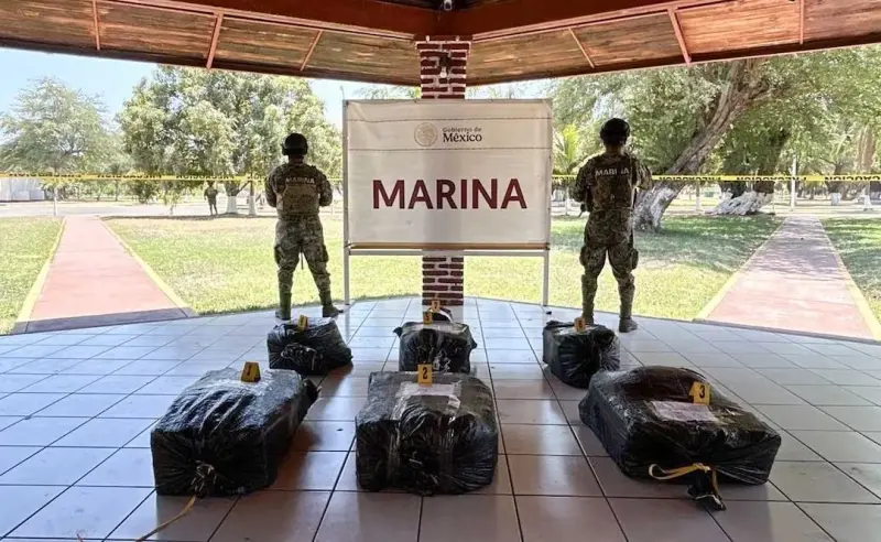 Semar asegura 265 Kilos de droga en costas de Michoacán