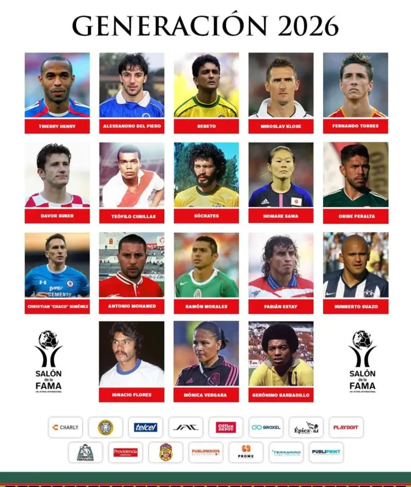 Eligen a 18 nuevos inmortales al Salón de la Fama del Futbol