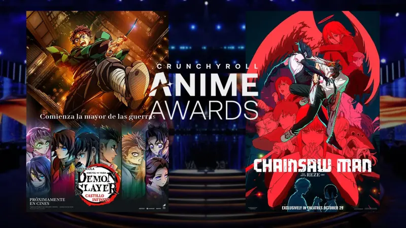 Scarlet, Demon Slayer y Chainsaw Man: Nominadas como Mejor Película en premios Crunchyroll 2026
