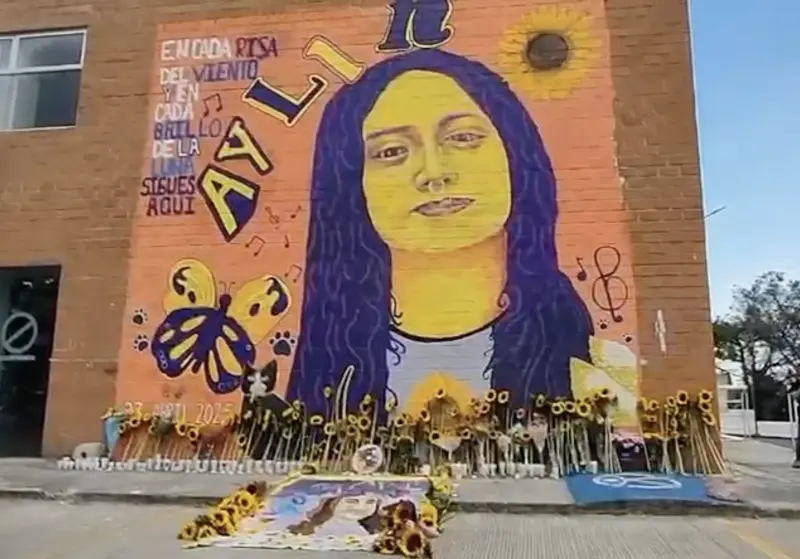 Develan mural en homenaje a Aylin en UAEM, a un año de su feminicidio