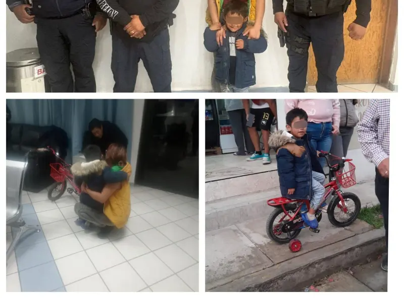 Logran Teoloyucan y Coyotepec recuperar a niño de 4 años extraviado