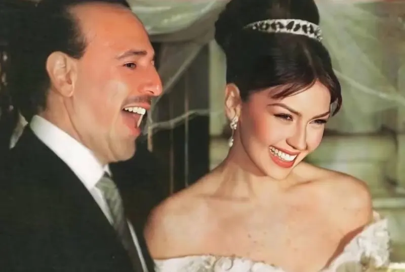 Reviven Thalía y Tommy Mottola recuerdos de su boda en NY