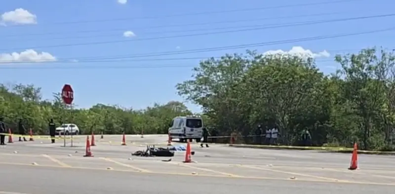 Fatal accidente en el entronque Kinchil–Tetiz: motociclista pierde la vida