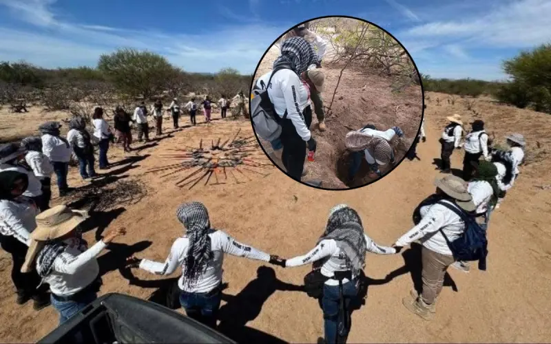 Colectivos localizan al menos 20 osamentas en el Valle de Guaymas; búsqueda continuará