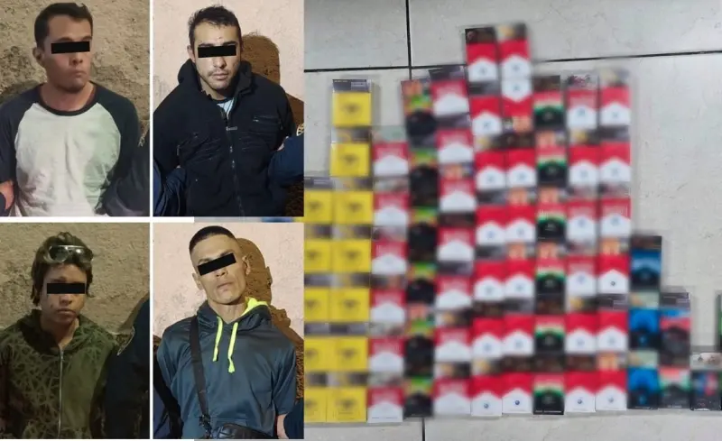 Detienen a 4 por robo de 77 cajetillas de cigarros en tienda de Polanco