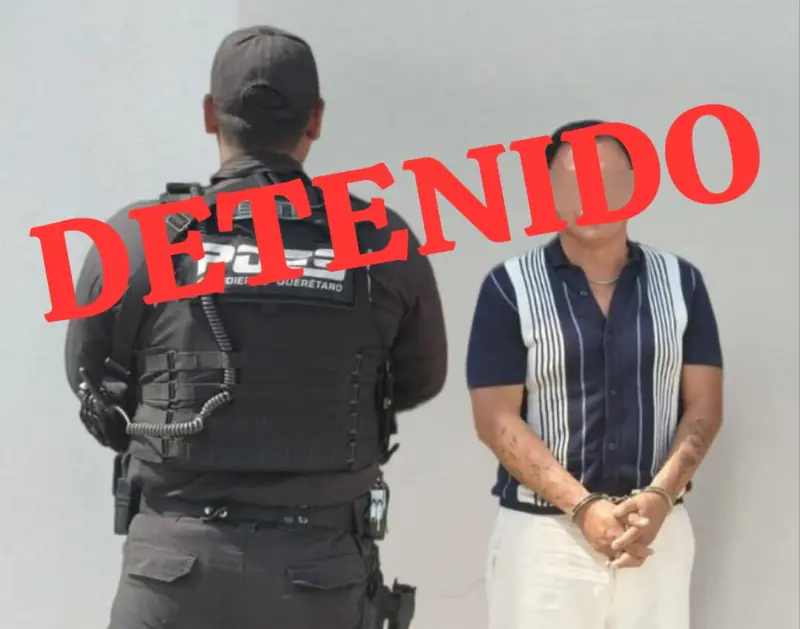 Capturan a sujeto con orden de aprehensión por violación equiparada tras una revisión preventiva de vehículo en Santa Rosa Jáuregui