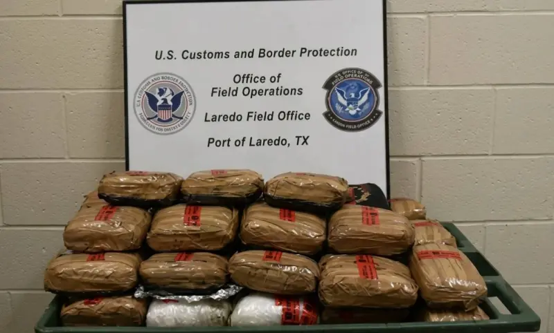 Incauta CBP más de un millón de dólares en drogas en Laredo