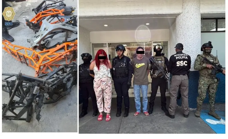 Detienen a 2 en Azcapotzalco con 6 cuadros de motos con reporte de robo