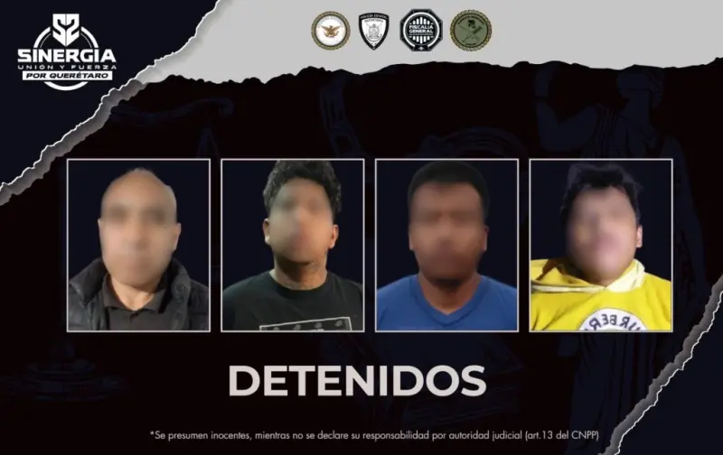 FGE realiza cinco cateos simultáneos y detiene a cuatro personas con orden de aprehensión