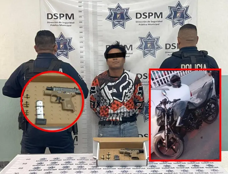 Hombre buscado por violencia familiar circulaba armado y en moto robada