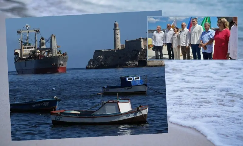 Cuba recibe oxígeno puro, llega a La Habana buque con ayuda enviada por México y Uruguay
