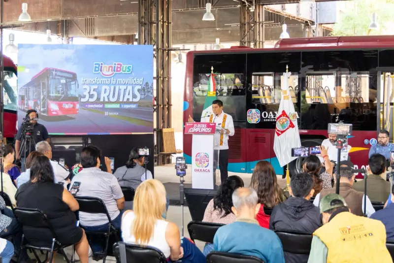 Concluye Gobierno de Oaxaca la implementación de 35 rutas del BinniBus