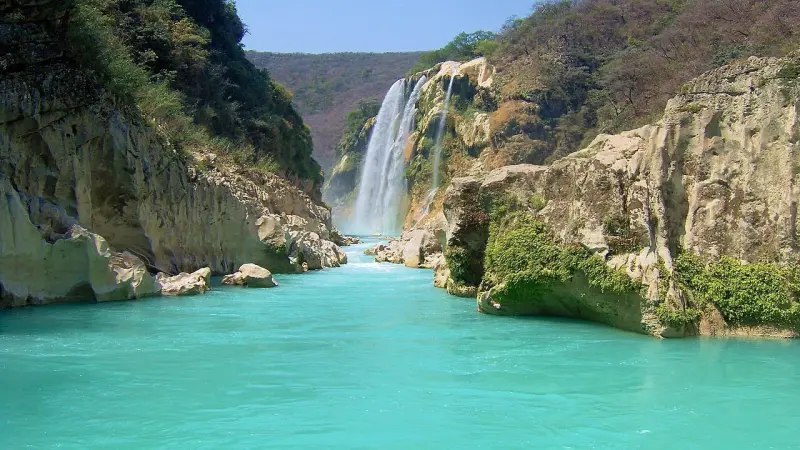 Garantizan flujo de agua en la cascada de Tamul para operación turística