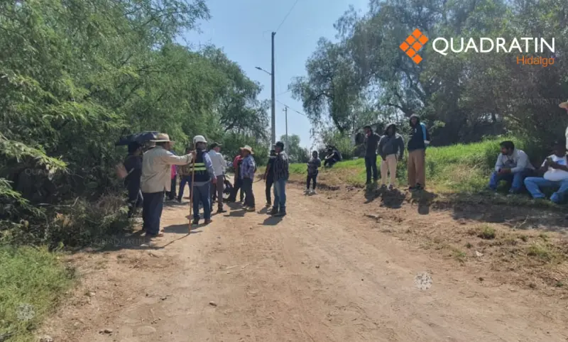 Exigen obras básicas vecinos de La Redonda ante paso de colectores marginales del río Tula