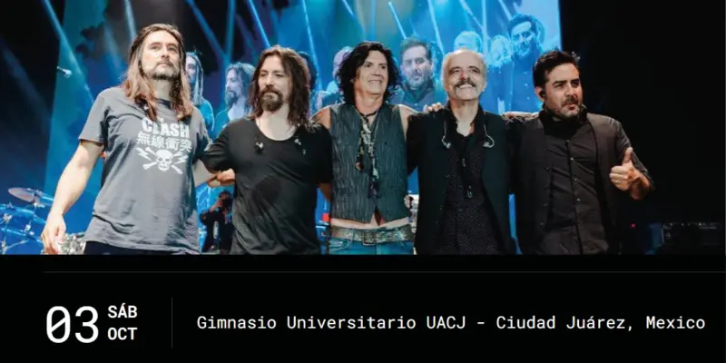 Llegará Caifanes a Juárez con su Tour 2026 el 3 de octubre