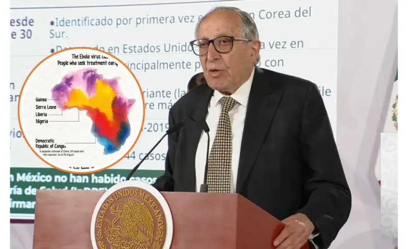México activa alerta epidemiológica de viaje por ébola y hantavirus