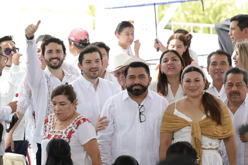 Pasarela política en los eventos de Claudia Sheinbaum en Yucatán (FOTOS)