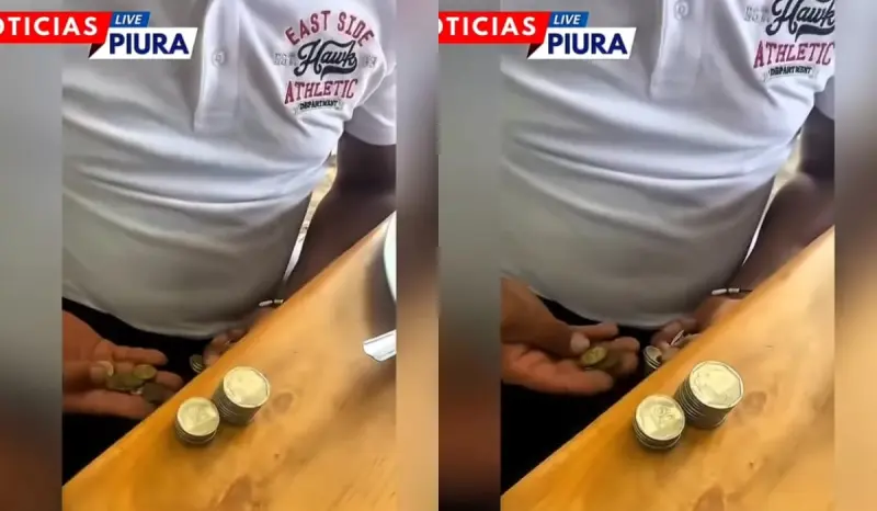 “Qué vergüenza, ¿para eso me invitas a comer?” Mujer es criticada tras exhibir cómo su pareja contaba monedas para poder pagar la comida que le invitó