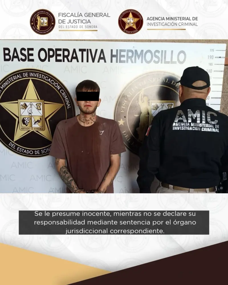 Ejecuta AMIC orden de aprehensión contra hombre tras persecución en San Pedro “El Saucito” de Hermosillo