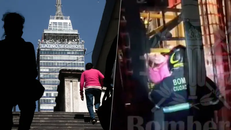 Rescatan a cuatro personas atrapadas en elevador de la Torre Latino
