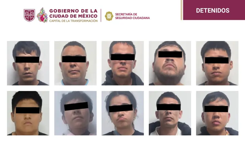 Detienen a 10 en posesión de drogas y 200 mil en efectivo en Cuauhtémoc